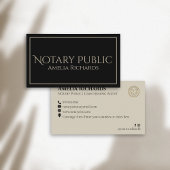 Eenvoudig Zwart & Goud Elegant Lijst Notaris Publi Visitekaartje