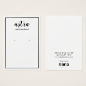 Eenvoudig zwart-grenssignaal Oorspronkelijk beelds Visitekaartje (Voorkant /achterkant)