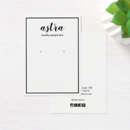 Eenvoudig zwart-grenssignaal Oorspronkelijk beelds Visitekaartje