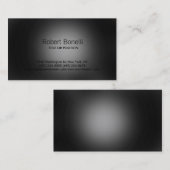 Eenvoudig zwart grijs gewoon modern Visitekaartje (Voorkant / Achterkant)