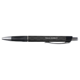 Eenvoudig zwart grijs modern monogram patroon pen