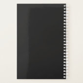 Eenvoudig zwart grijs modern monogram patroon planner (Achterkant)