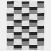 Eenvoudig zwart & grijs patroon fleece deken (Voorkant)