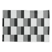 Eenvoudig zwart & grijs patroon kussensloop (Achterkant)