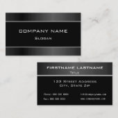 Eenvoudig zwart/grijs Visitekaartje (Voorkant / Achterkant)