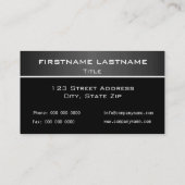 Eenvoudig zwart/grijs Visitekaartje (Achterkant)