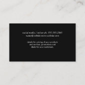 Eenvoudig | Zwart/grijs Visitekaartje (Achterkant)
