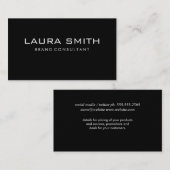Eenvoudig | Zwart/grijs Visitekaartje (Voorkant / Achterkant)
