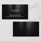 Eenvoudig zwart grijs Visitekaartje (Voorkant / Achterkant)