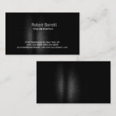 Eenvoudig zwart grijs Visitekaartje (Voorkant / Achterkant)