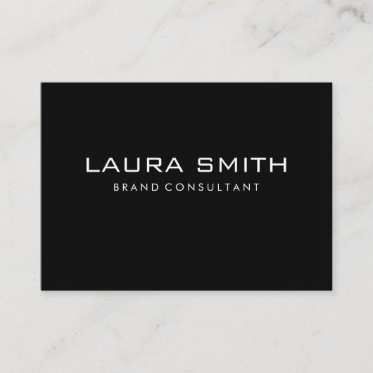 Eenvoudig | Zwart/grijs Visitekaartje (Voorkant)