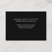 Eenvoudig | Zwart/grijs Visitekaartje (Achterkant)