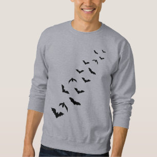 Eenvoudig zwart Halloween Bat Silhouet Design Trui