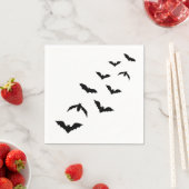 Eenvoudig zwart Halloween vleermuizen silhouet ont Servet (Insitu)