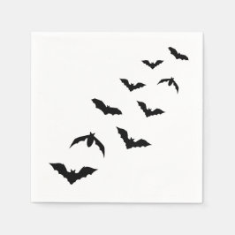 Eenvoudig zwart Halloween vleermuizen silhouet ont Servet