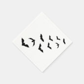 Eenvoudig zwart Halloween vleermuizen silhouet ont Servet (Hoek)