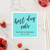 Eenvoudig zwart handschrift, beste dag ooit, Aqua Servet (Insitu)