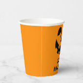 Eenvoudig zwart Happy Halloween pompoen gezicht Si Papieren Bekers (Rechts)