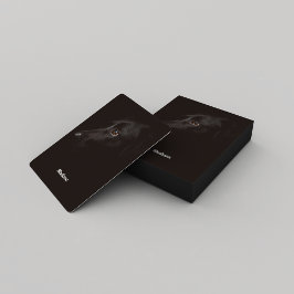 Eenvoudig zwart hondengezicht pokerkaarten