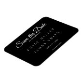 Eenvoudig zwart huwelijk in de klas, sla de datum magneet (Linkerzijde)