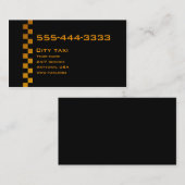 Eenvoudig zwart in gouden letters Taxi Service Kaa Visitekaartje (Voorkant / Achterkant)