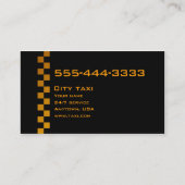 Eenvoudig zwart in gouden letters Taxi Service Kaa Visitekaartje (Voorkant)