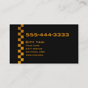 Eenvoudig zwart in gouden letters Taxi Service Kaa Visitekaartje