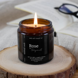 Eenvoudig Zwart Instant Download Kaars Label Kaart