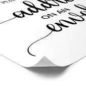 Eenvoudig zwart kalligrafie adres en envelopteken poster (Hoek)