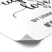 Eenvoudig zwart kalligrafie Capture The Love bord Poster (Hoek)