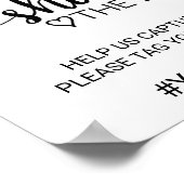 Eenvoudig zwart kalligrafie Deel de liefde bord Poster (Hoek)