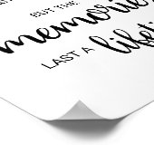 Eenvoudig zwart kalligrafie kater- en herinneringb poster (Hoek)