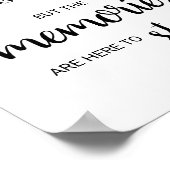 Eenvoudig zwart kalligrafie kater- en herinneringb poster (Hoek)