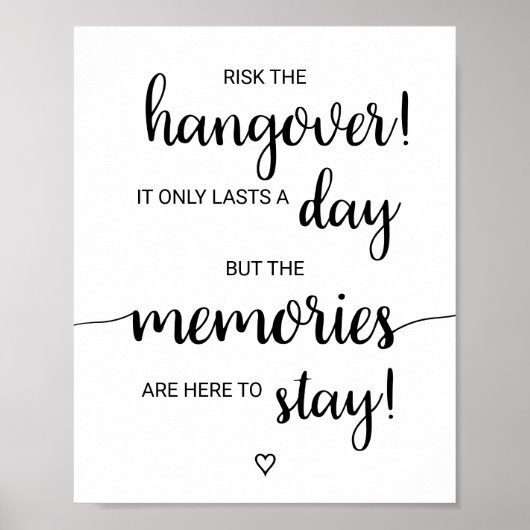 Eenvoudig zwart kalligrafie kater- en herinneringb poster (Voorkant)