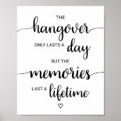 Eenvoudig zwart kalligrafie kater- en herinneringe poster (Voorkant)