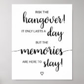 Eenvoudig zwart kalligrafie kater- en herinneringe poster (Voorkant)