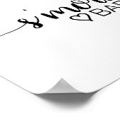 Eenvoudig zwart kalligrafie S'mores Bar bord Poster (Hoek)