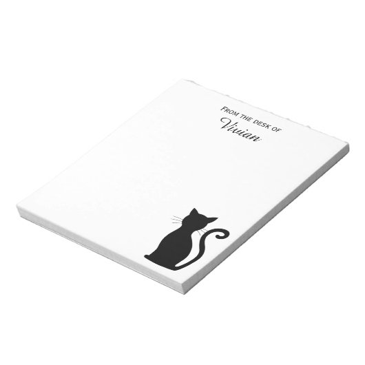 Eenvoudig zwart kattepapier voor normaal gebruik notitieblok (Linkerzijde)