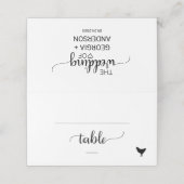 Eenvoudig zwart kippenvlees plaatskaartje (Buitenkant ongevouwen)