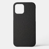 Eenvoudig zwart kunstleder Case-Mate iPhone case (Achterkant)
