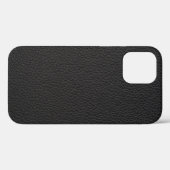 Eenvoudig zwart kunstleder Case-Mate iPhone case (Achterkant (horizontaal))