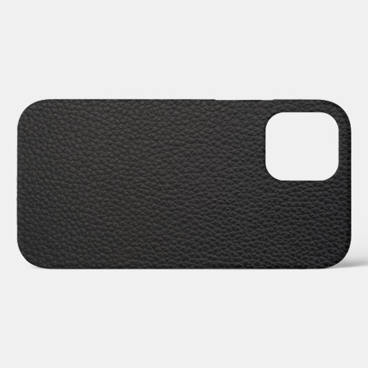 Eenvoudig zwart kunstleder Case-Mate iPhone case (Achterkant (horizontaal))