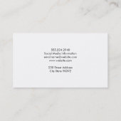 Eenvoudig zwart leder met Gold Lijst Visitekaartje (Achterkant)