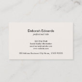 Eenvoudig zwart leder visitekaartje (Achterkant)