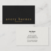 Eenvoudig zwart leder ziet er professioneel uit visitekaartje