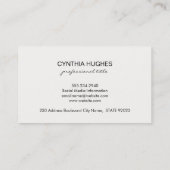 Eenvoudig zwart leer visitekaartje (Achterkant)