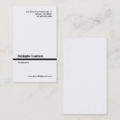 Eenvoudig zwart-lijnverticaal Visitekaartje (Voorkant / Achterkant)