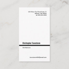 Eenvoudig zwart-lijnverticaal Visitekaartje