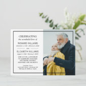 Eenvoudig zwart Lijst foto dubbel gedenkteken Kaart (Staand voorkant)