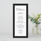 Eenvoudig zwart Lijst Menu (Staand voorkant)